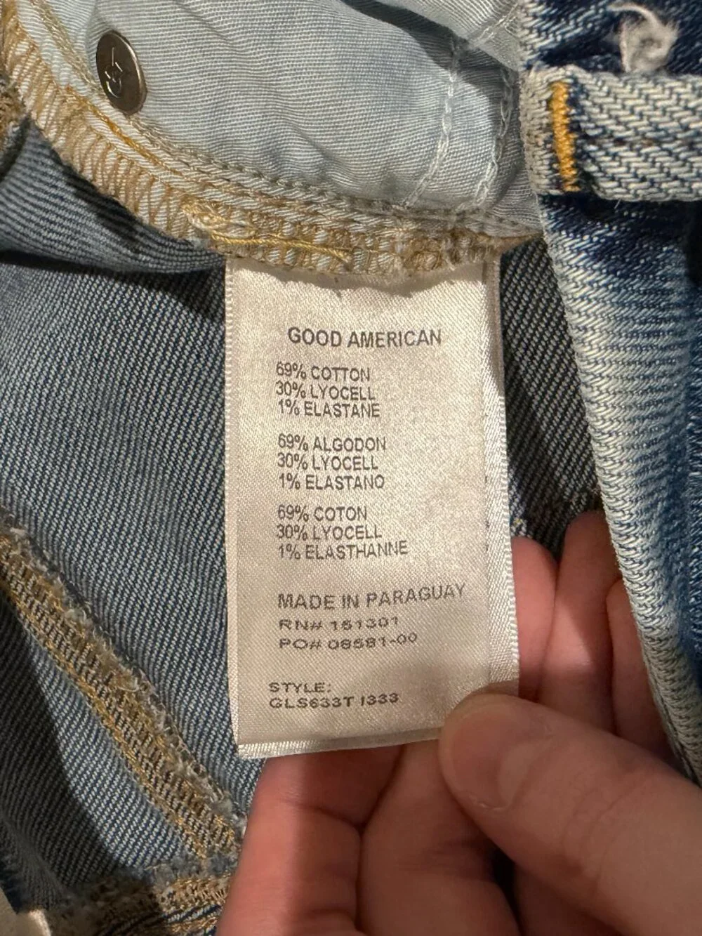 Good American Soft Tech Good Legs Straight Jeans Indigo333